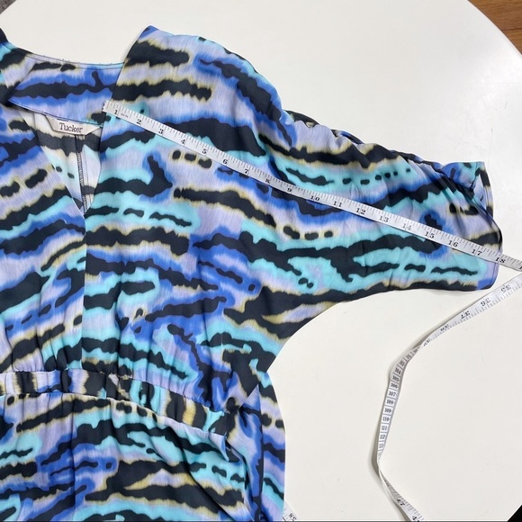 Tucker Watercolor Print Silk Midi Dress Women’s Size Small - Picture 6 of 9